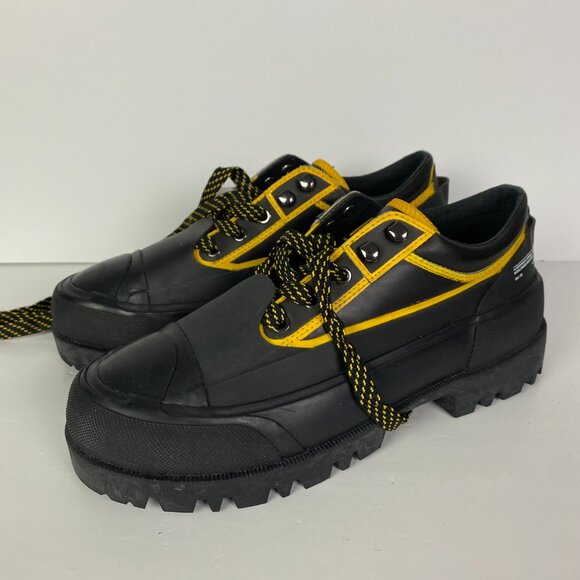 Diesel Men's Black and Yellow Rain Boots - Picture 7 of 15